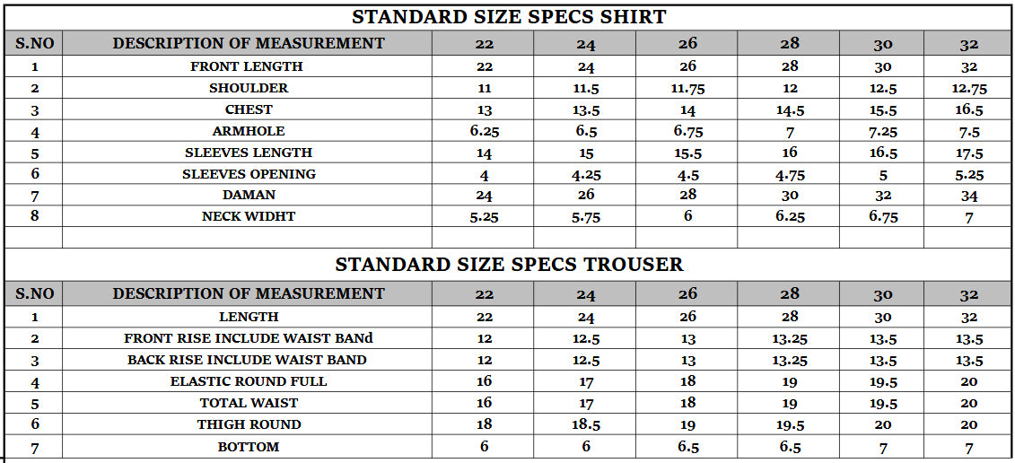 Size Guide