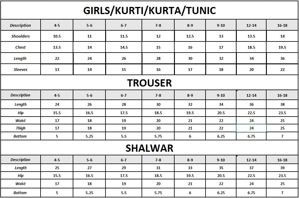 Size guide