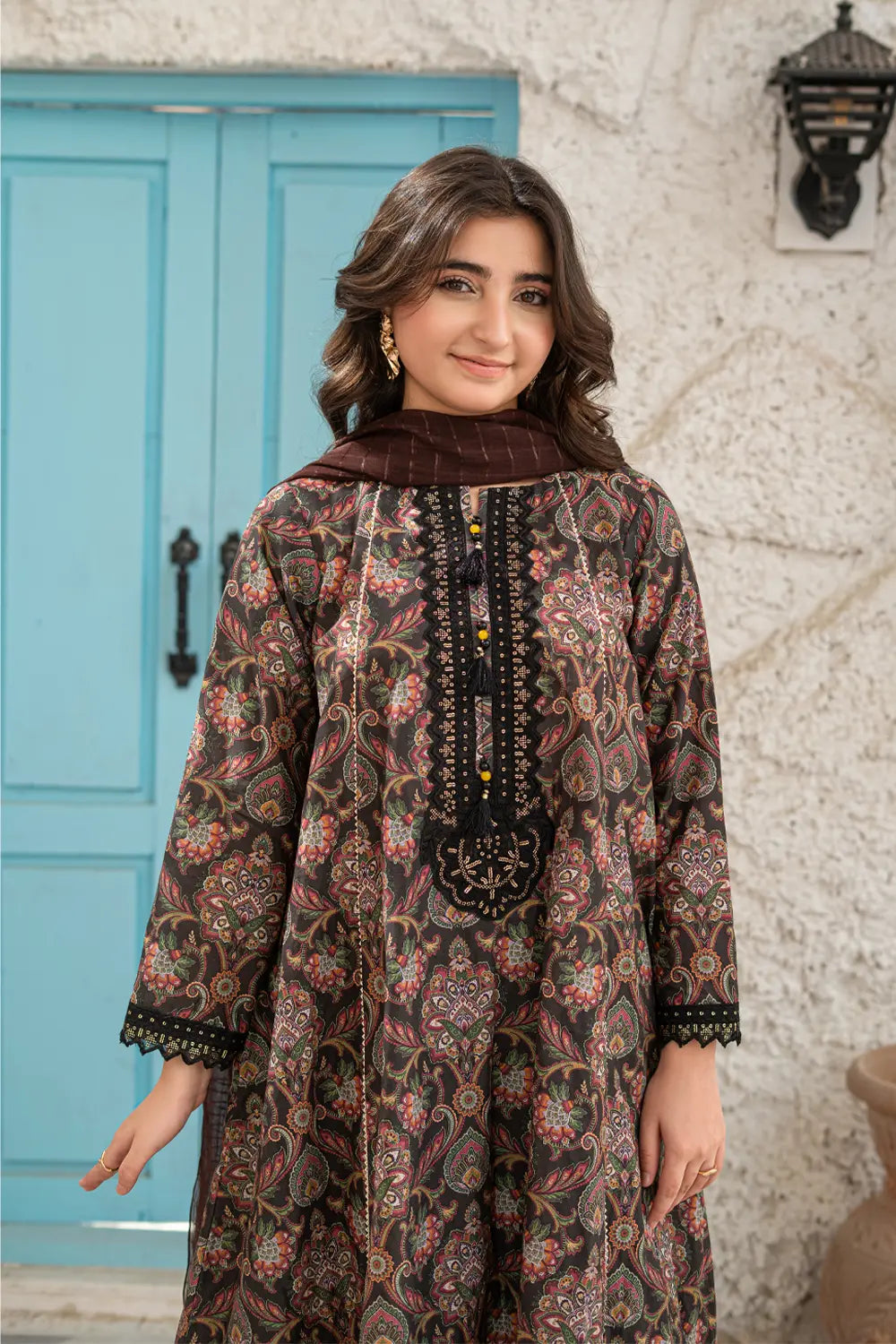 Embroidered Lawn Frock Suit - T-ALP-EMB-019