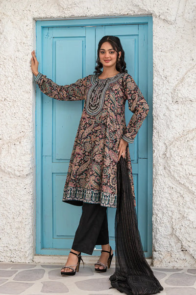 Embroidered Lawn Frock Suit - T-ALP-EMB-021