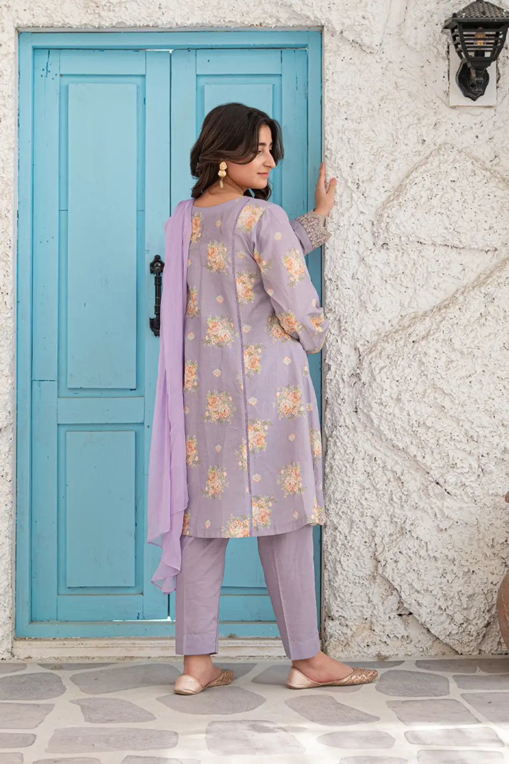 Embroidered Cotton Lawn Suit - T-ALP-EMB-023