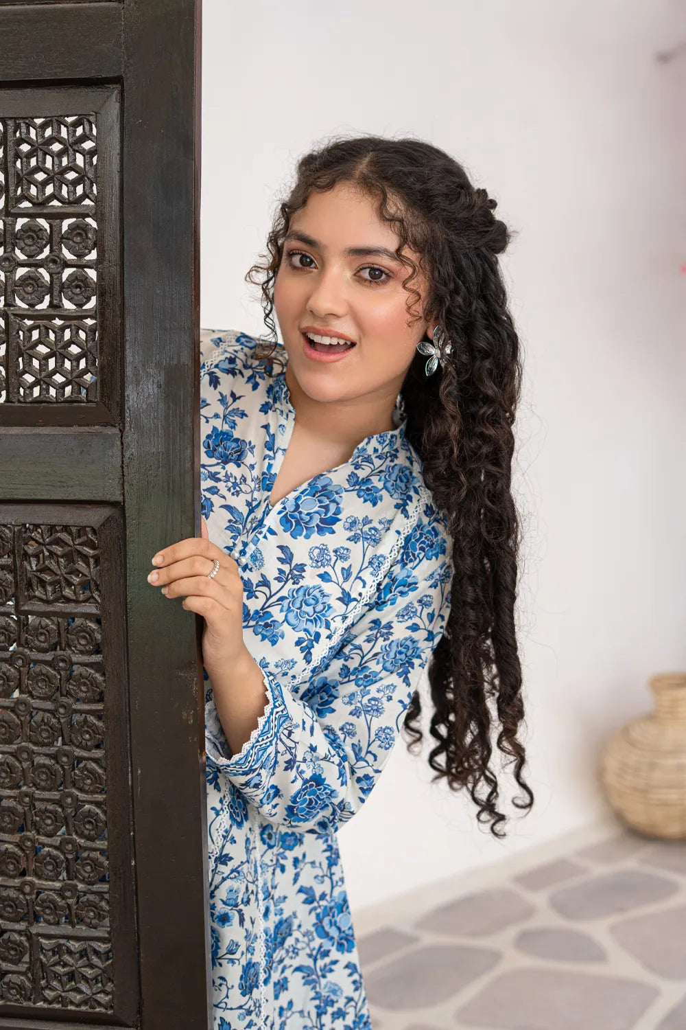 Printed Cotton Lawn Co-Ord Set - T-ALP-S26-013