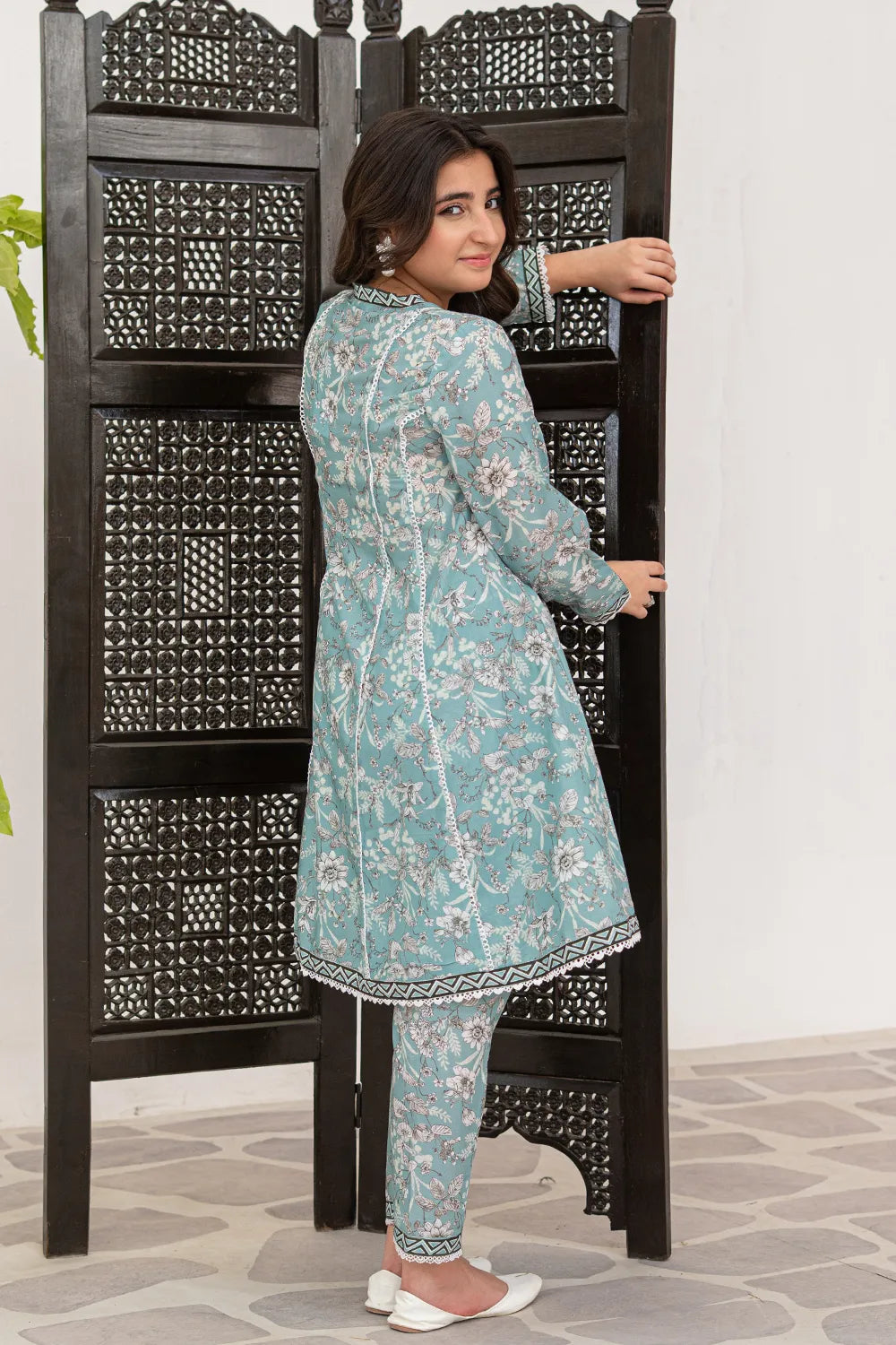 Printed Cotton Lawn Co-Ord Set - T-ALP-S26-014
