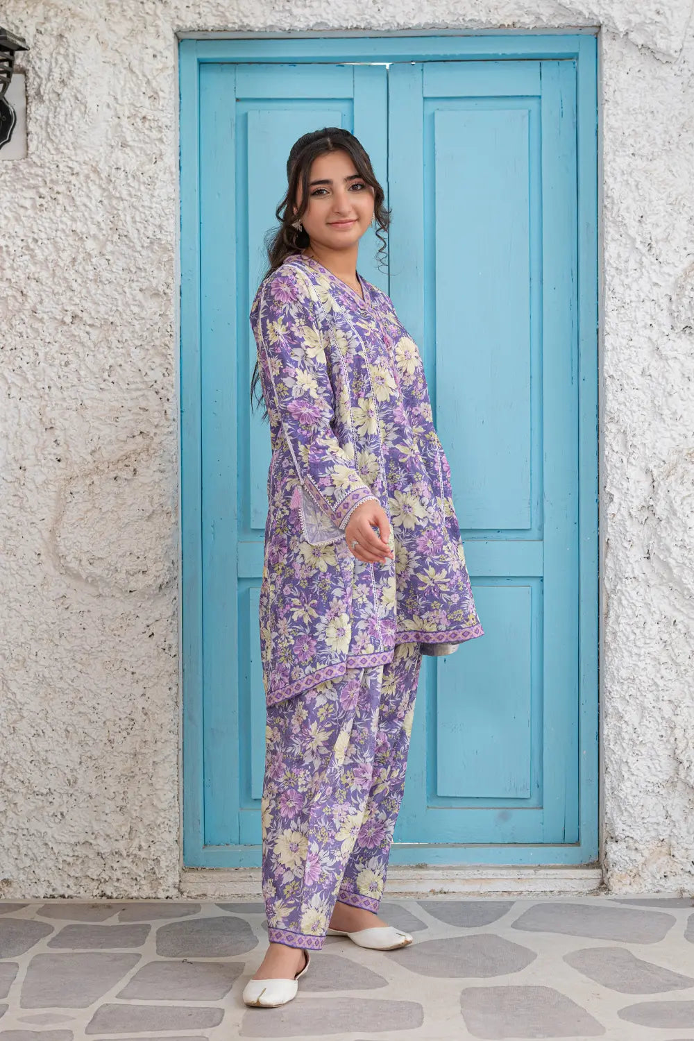Printed Lawn Co-Ord Set - T-ALP-S26-017