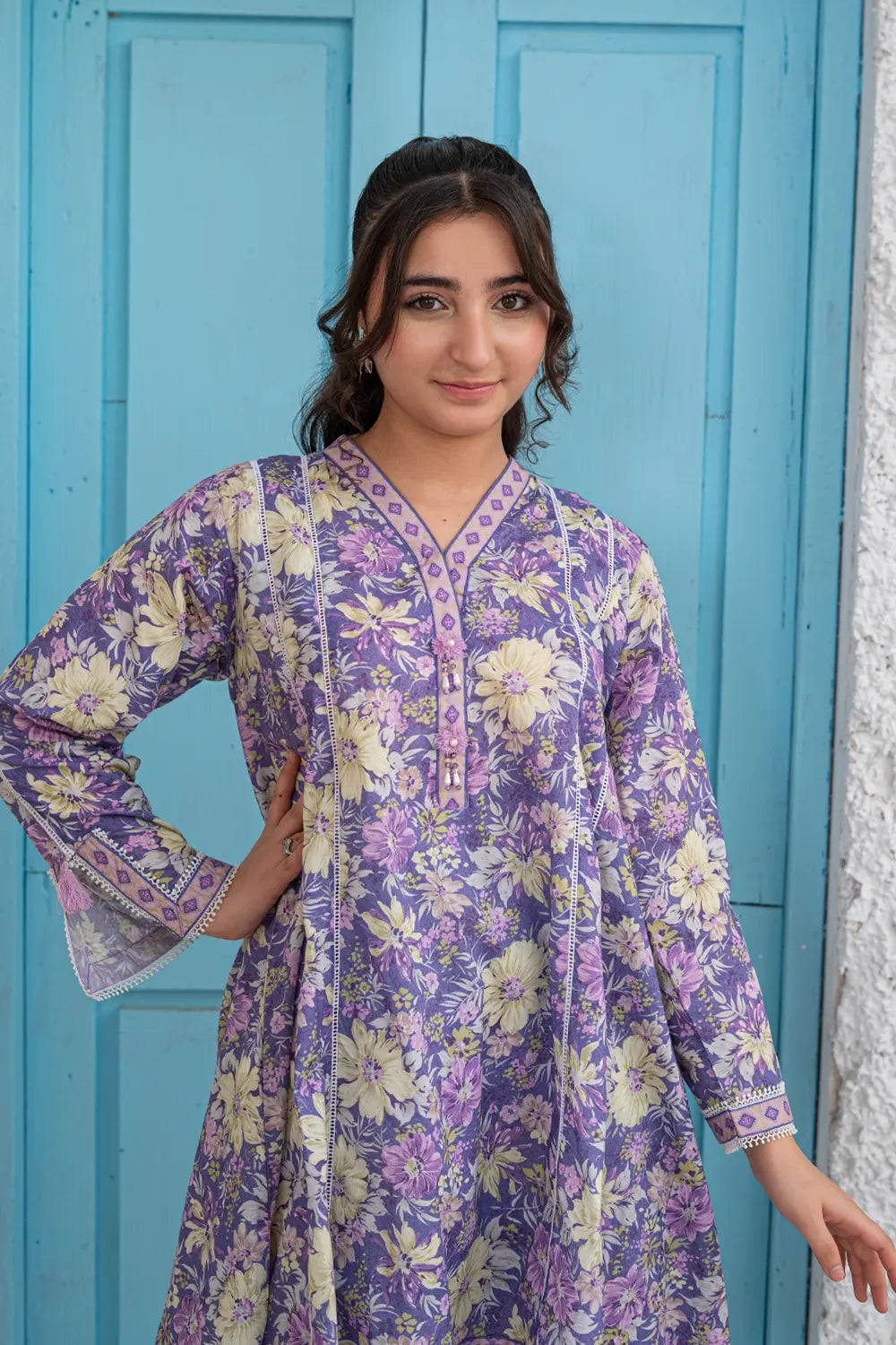 Printed Lawn Co-Ord Set - T-ALP-S26-017