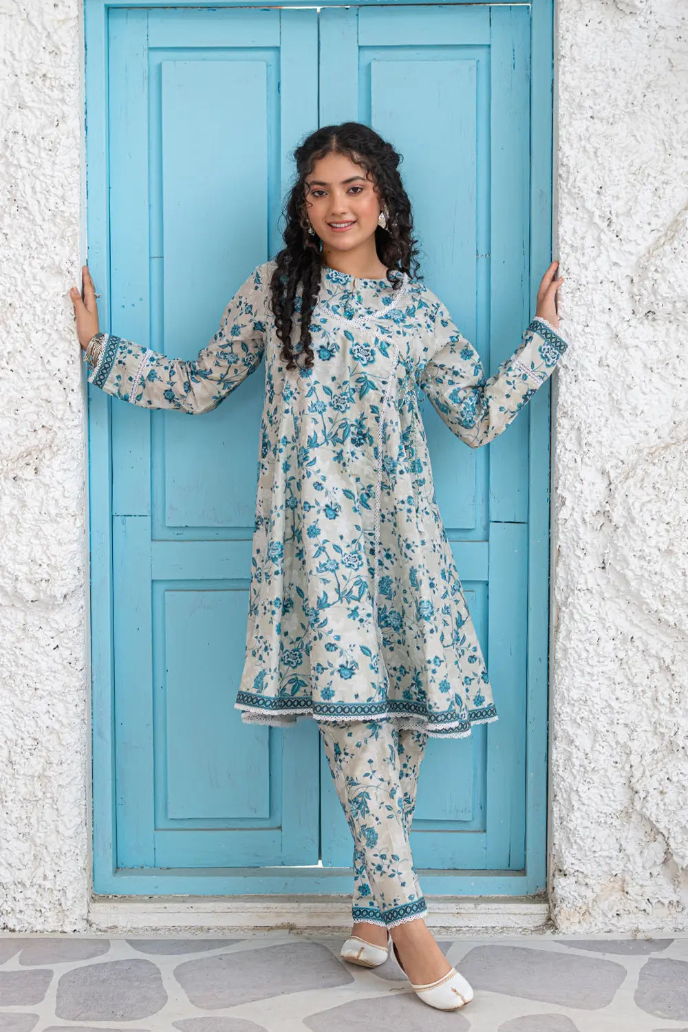 Printed Cotton Angrakha Co-Order Set - T-ALP-S26-018