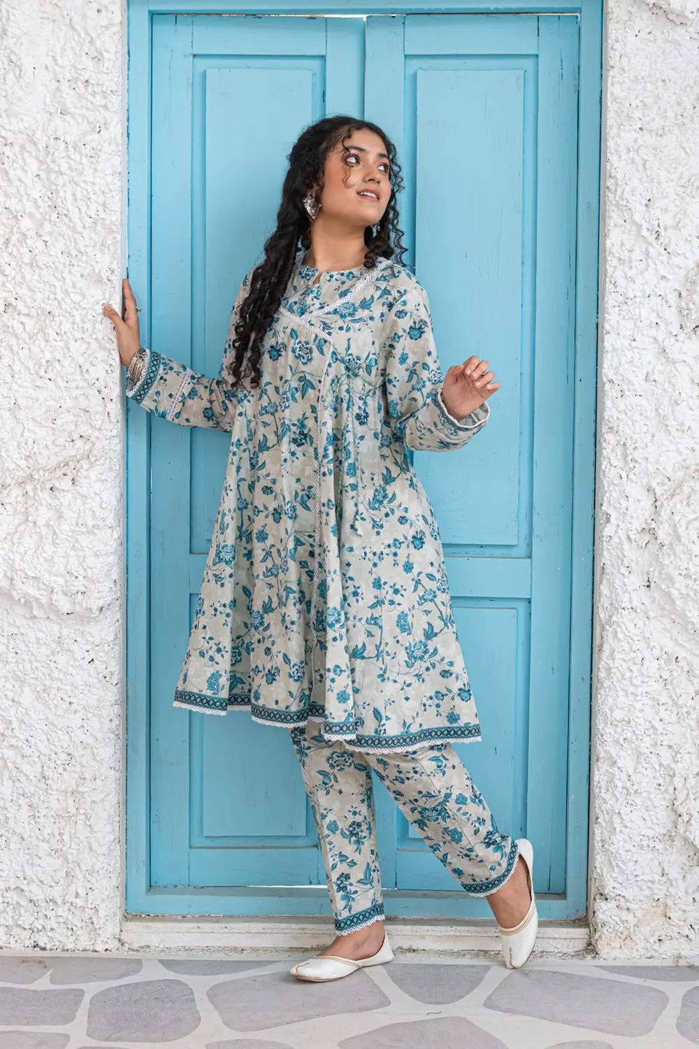Printed Cotton Angrakha Co-Order Set - T-ALP-S26-018