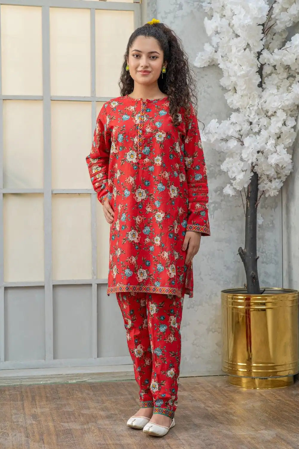 Printed Cotton Co-Ord Set - T-ALPRTW-040