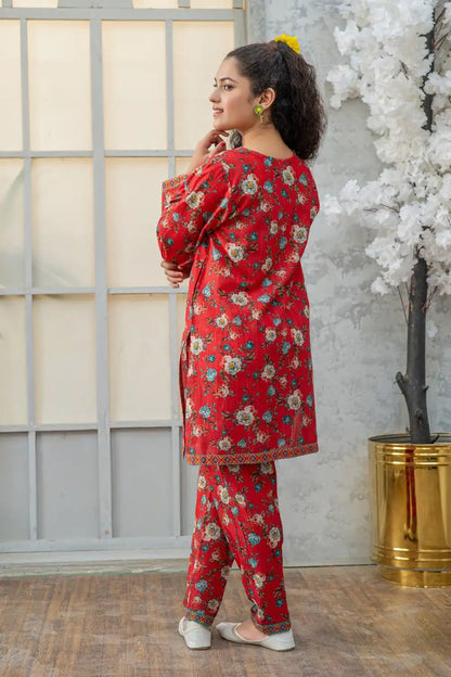 2 Piece Suit Digital Printed Co-ord Set Cotton Outfit T-ALPRTW-040
