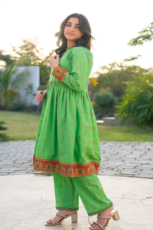 Printed Lawn Frock Co-Ord Set - T-ALPRTW-058