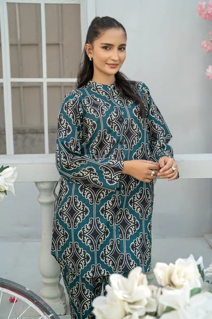 2 Piece Suit Digital Printed Co-ord Set Cotton Khaddar T-CK-001