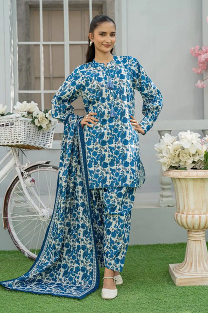 3 Piece Cotton Khaddar Digital Print Co-ord Set  T-CK-002