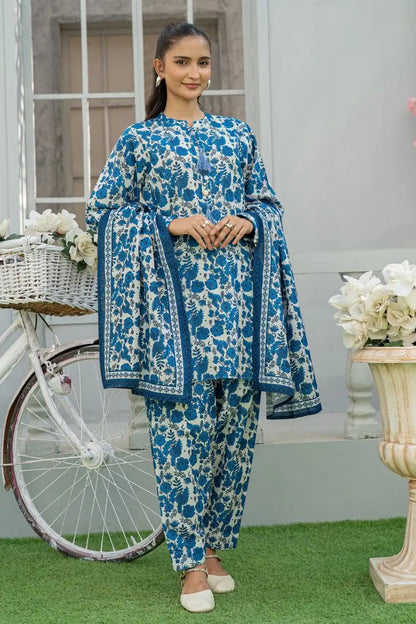 3 Piece Cotton Khaddar Digital Print Co-ord Set  T-CK-002