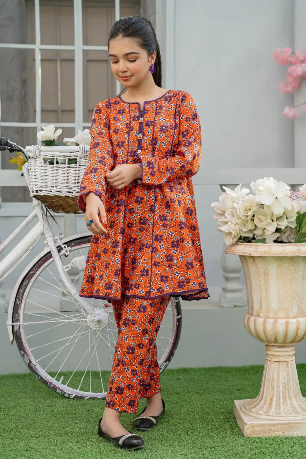 2 Piece Suit Cotton Khaddar Digital Printed Casual Wear T-CK-003