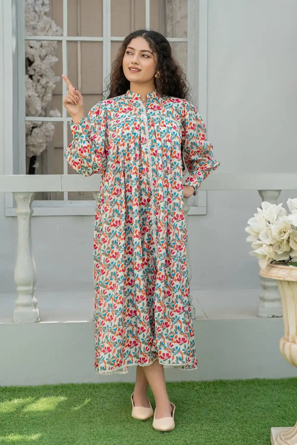 Arabian Lawn Printed Maxi - T-FRK-012