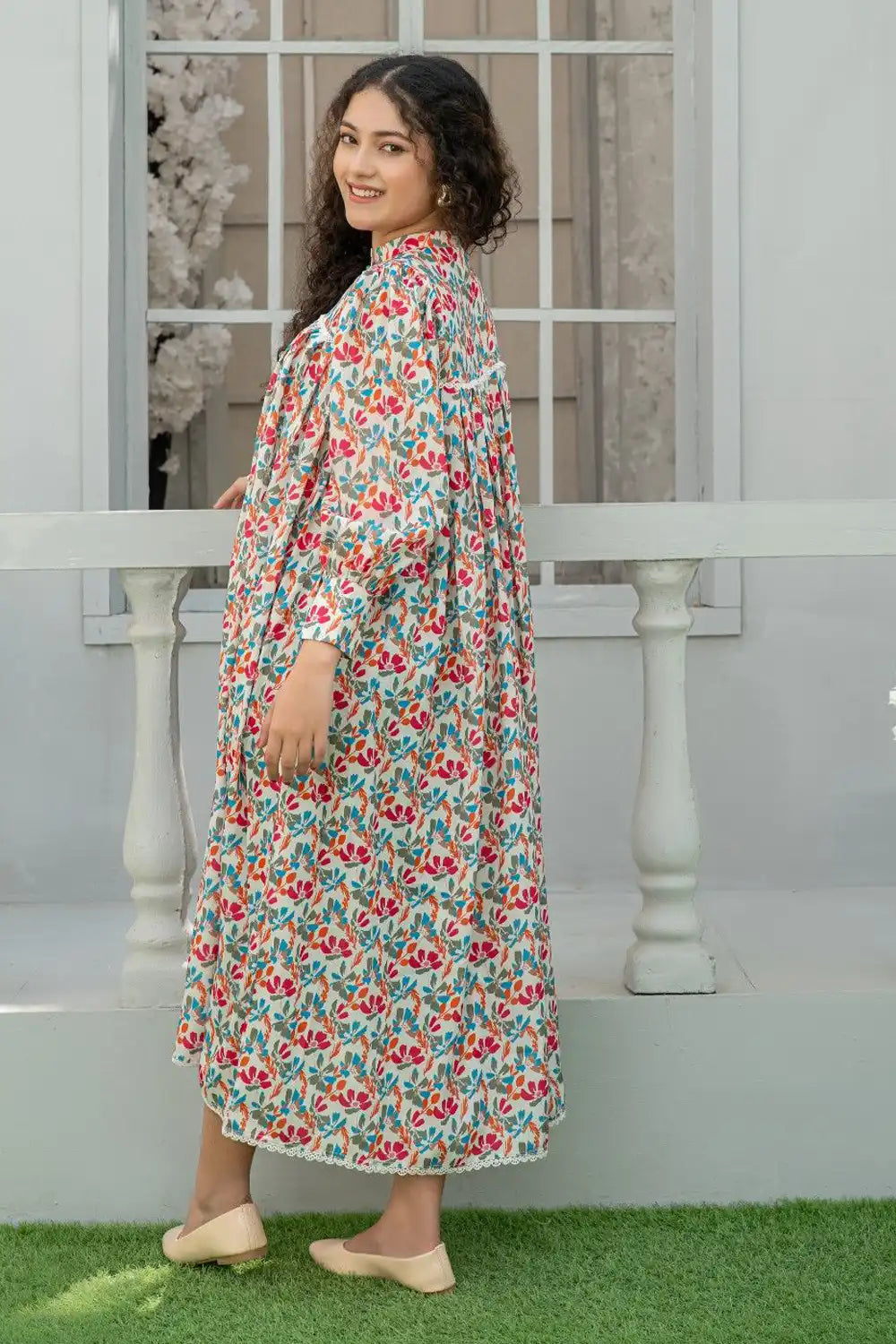 Arabian Lawn Printed Maxi - T-FRK-012