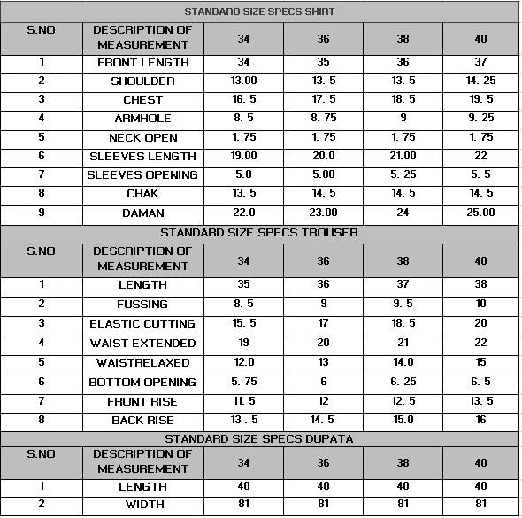 Size Guide