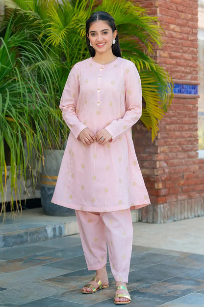2 Piece Stitched Suit Jacquard Brocia Shirt with Trouser T-SFC-034