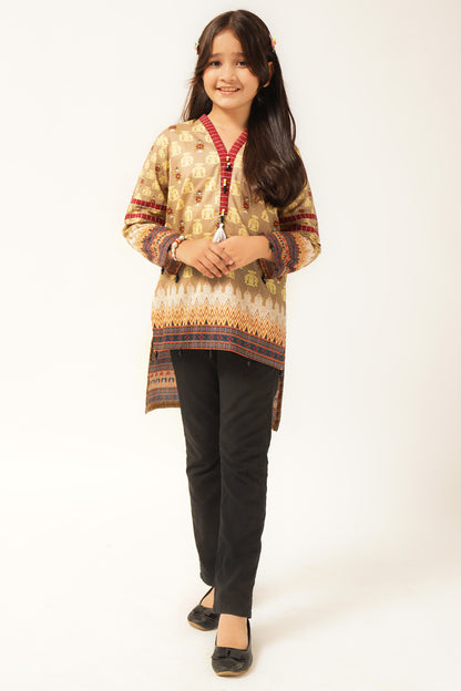 1 Piece Kurti Digital Printed Lawn WRTW-006