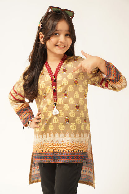 1 Piece Kurti Digital Printed Lawn WRTW-006