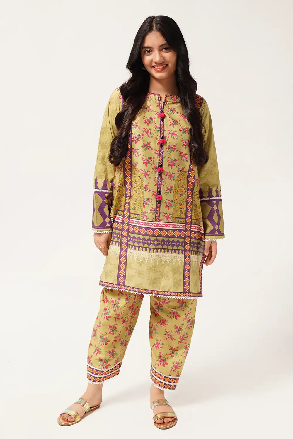 2 Piece Digital Printed Lawn Suit WRTW-081
