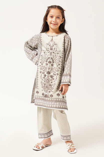 2 Piece Suit Digital Printed Floral Motifs Design WRTW-086