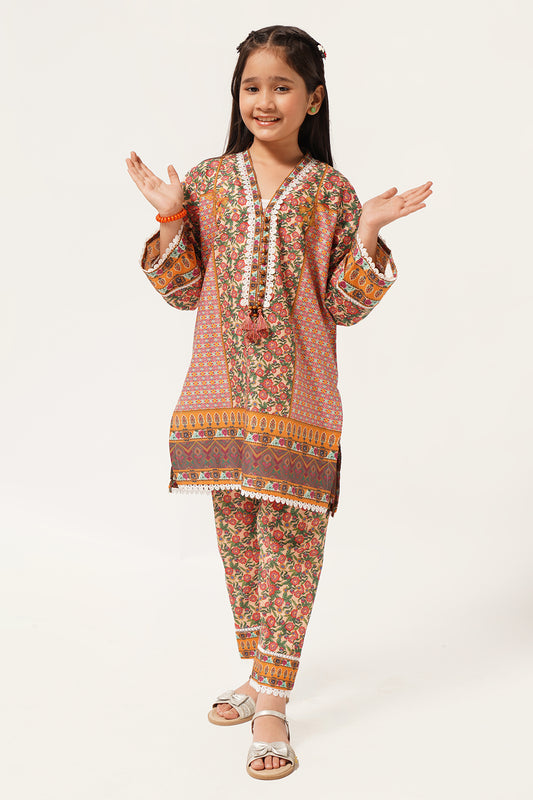 2 Piece Digital Printed Lawn Suit WRTW-087