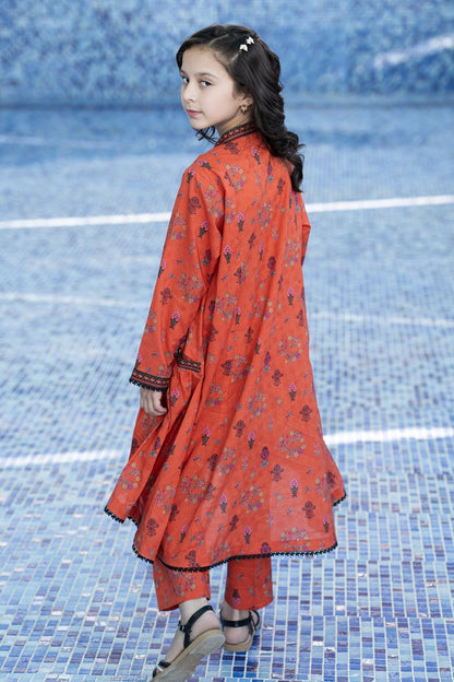 2 Piece Suit Lawn All-Over Printed Shirt with Plazzo K-ALPRTW-027