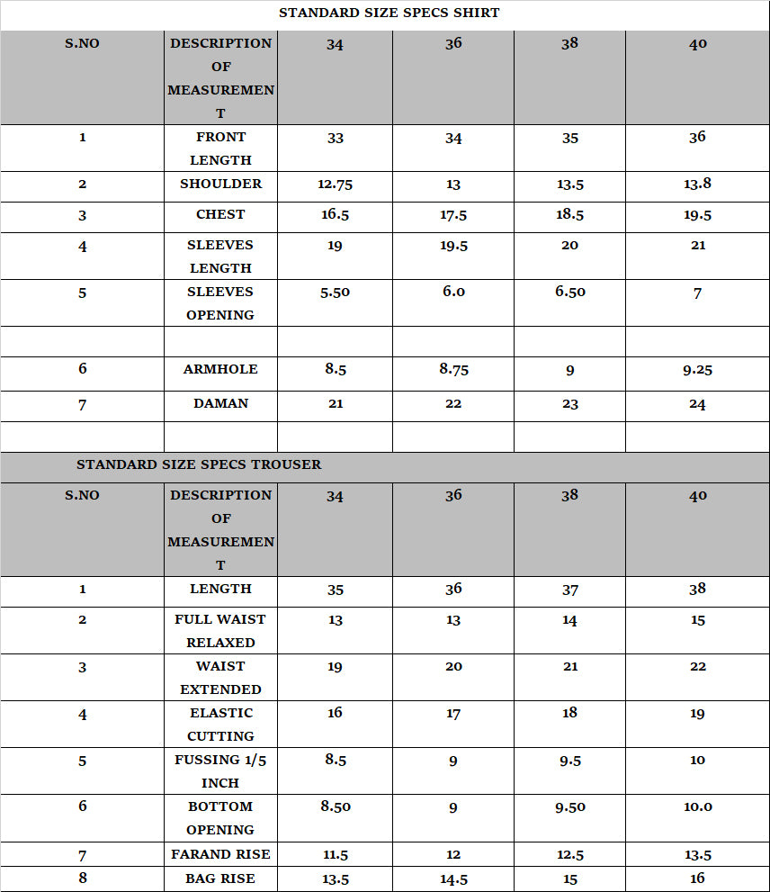 Size Guide