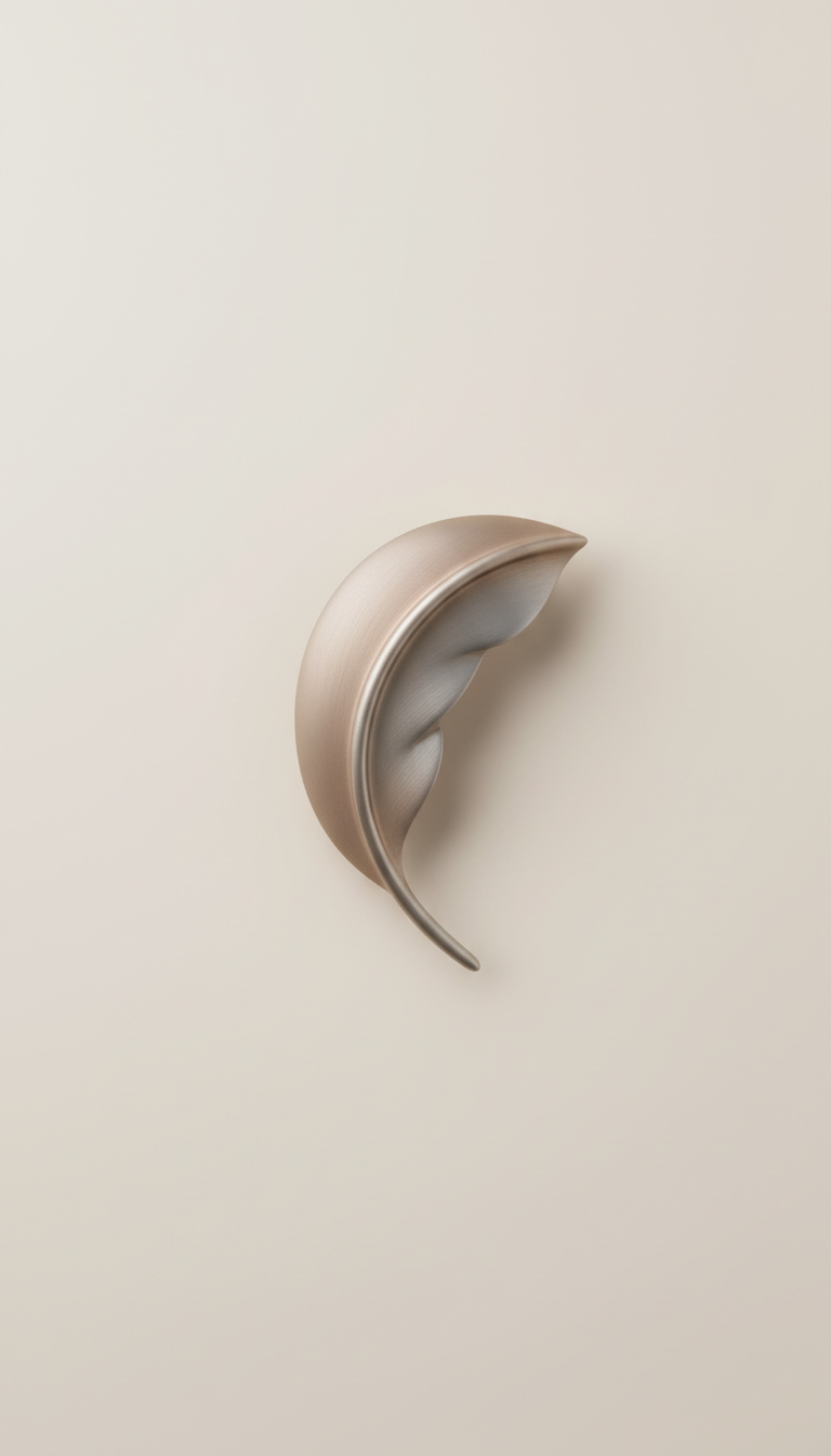 Minimalist Feather Curve Brooch