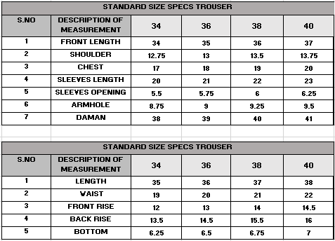 Size Guide