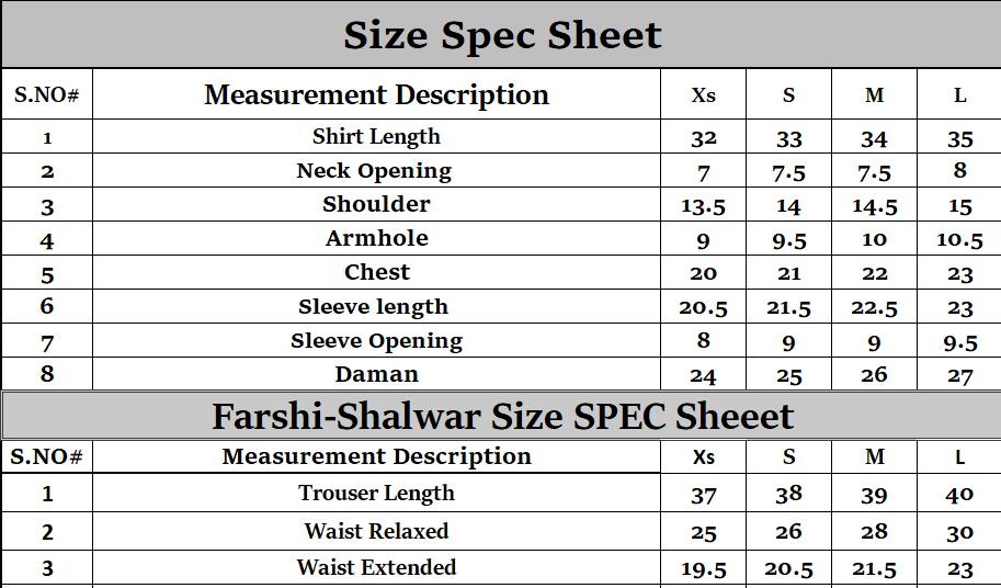 Size guide