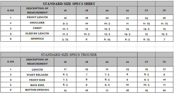 Size Guide