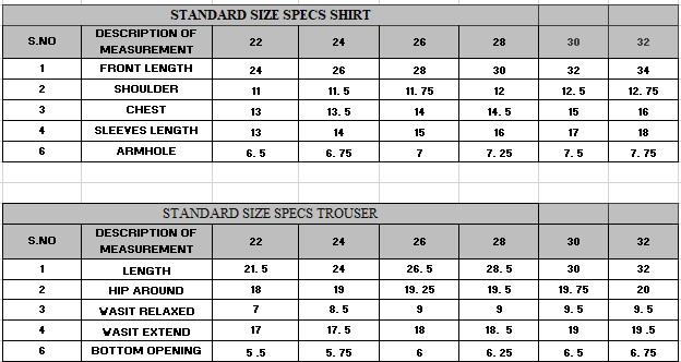 Size guide