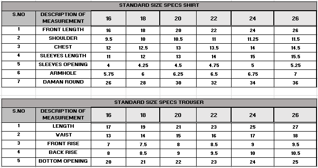 Size Guide