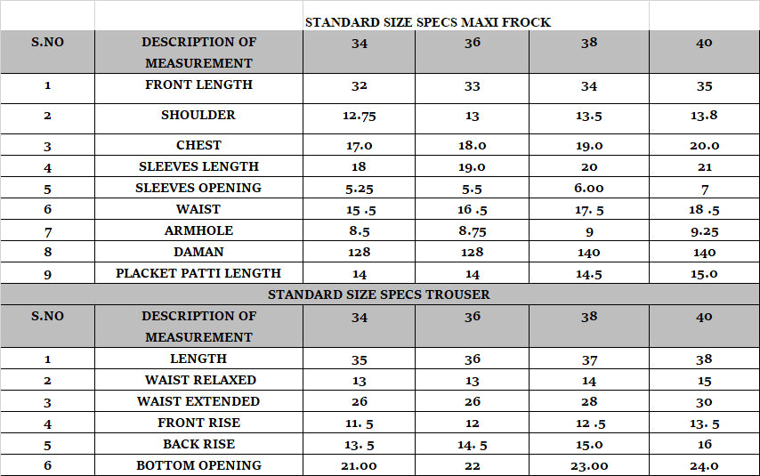 Size Guide
