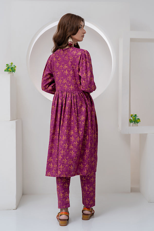 2 Piece Lawn Frock Style Maxi-021