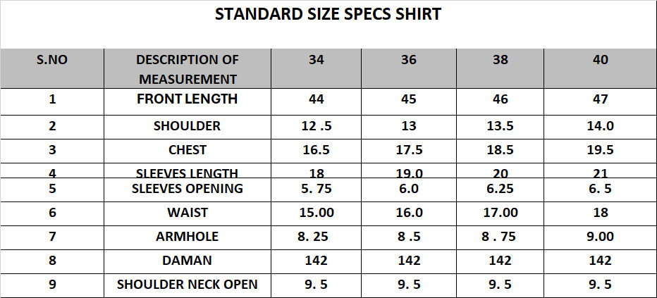 Size Guide