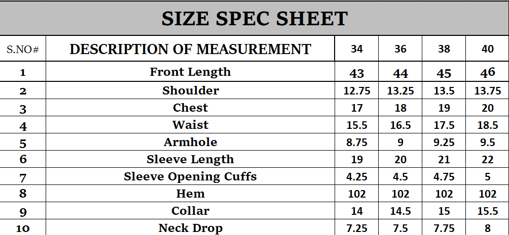 Size guide