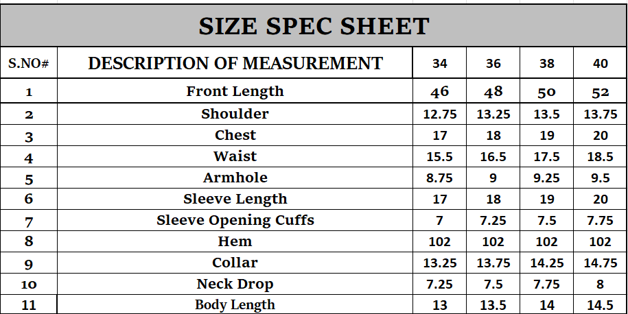 Size guide