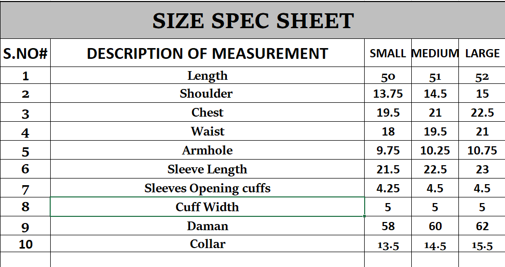 Size guide