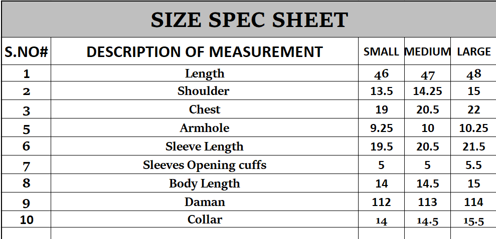 Size guide