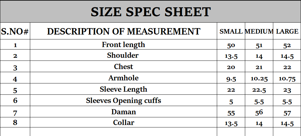 Size guide