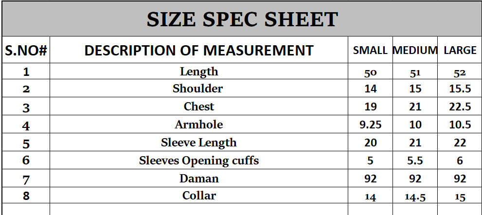 Size guide