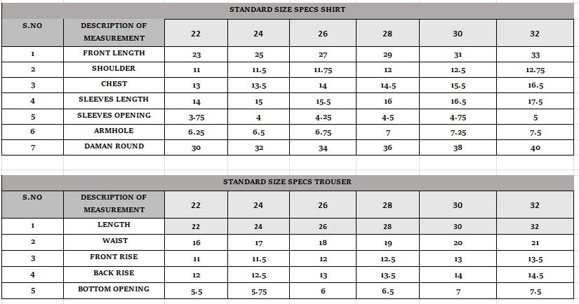 Size guide