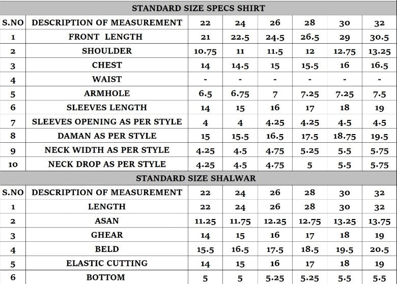 Size guide