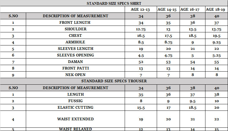 Size Guide