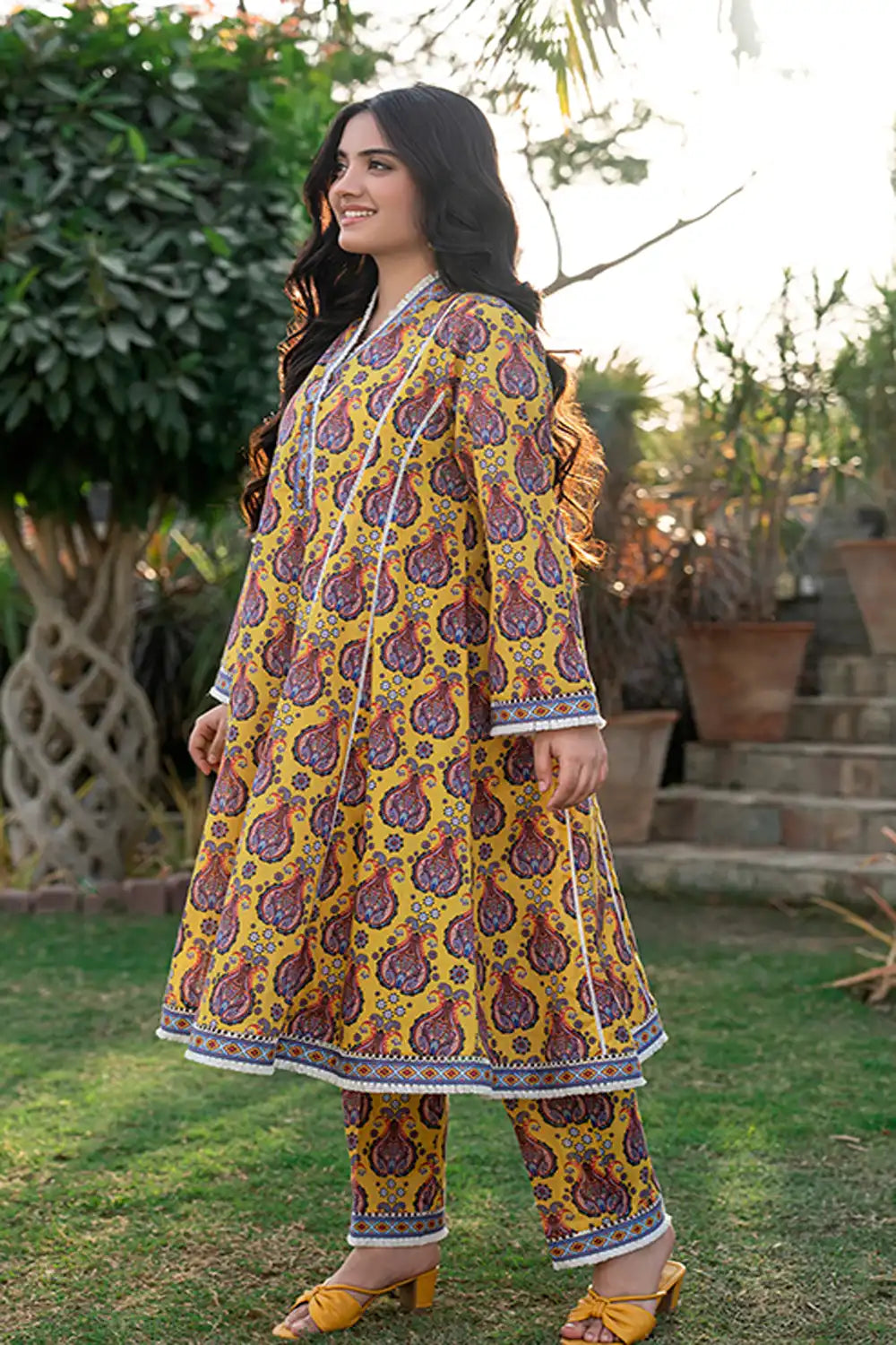 Printed Lawn Co-Ord Set - T-ALPRTW-033