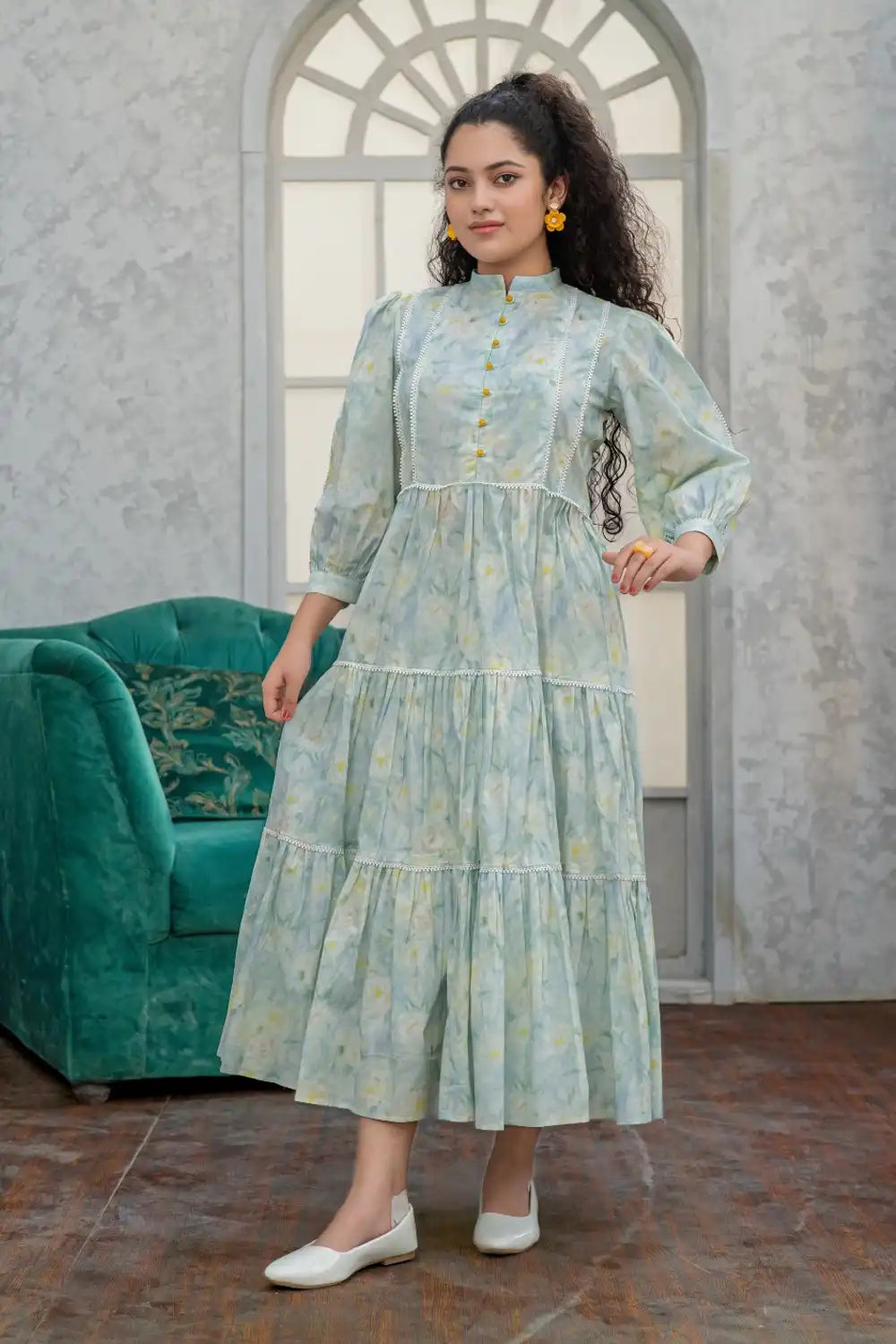 Digital Printed Cambric Cotton Maxi - T-R-MAXI-015