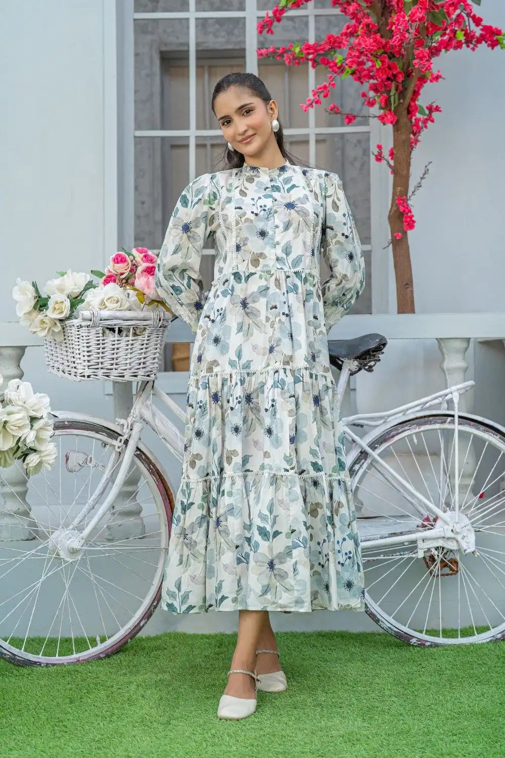Digital Printed Cambric Cotton Maxi - T-R-MAXI-015